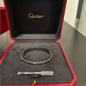 18K White Gold LOVE Bracelet 16